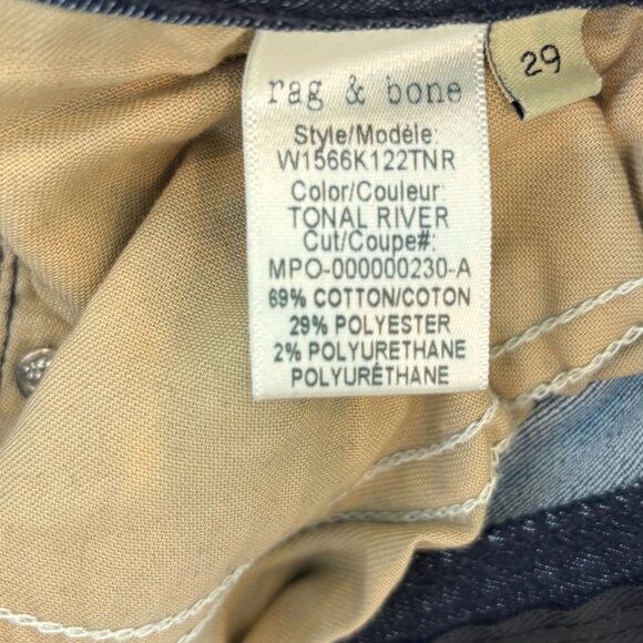 Rag‎ & Bone Coupe Dark Wash Jeans, Sz 29 - Picture 4 of 6